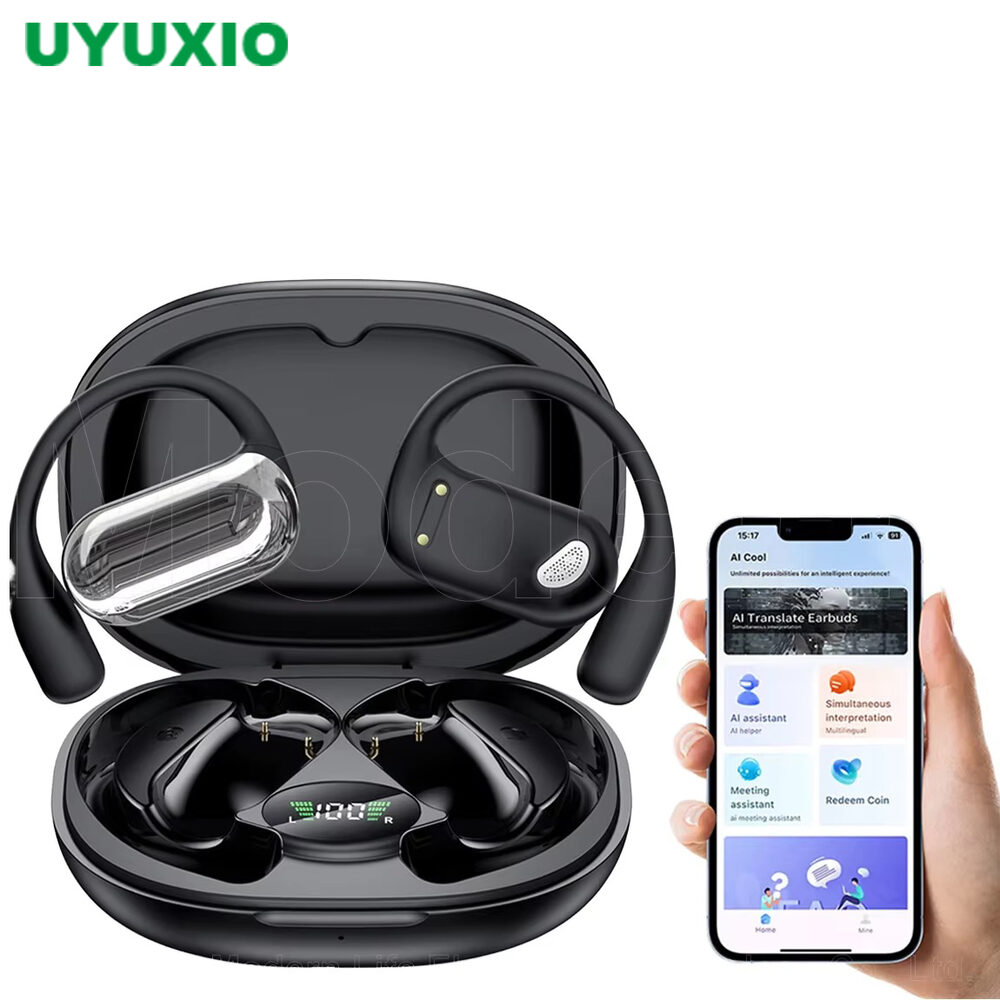 UYUXIO real-time translator headphones open-ear design