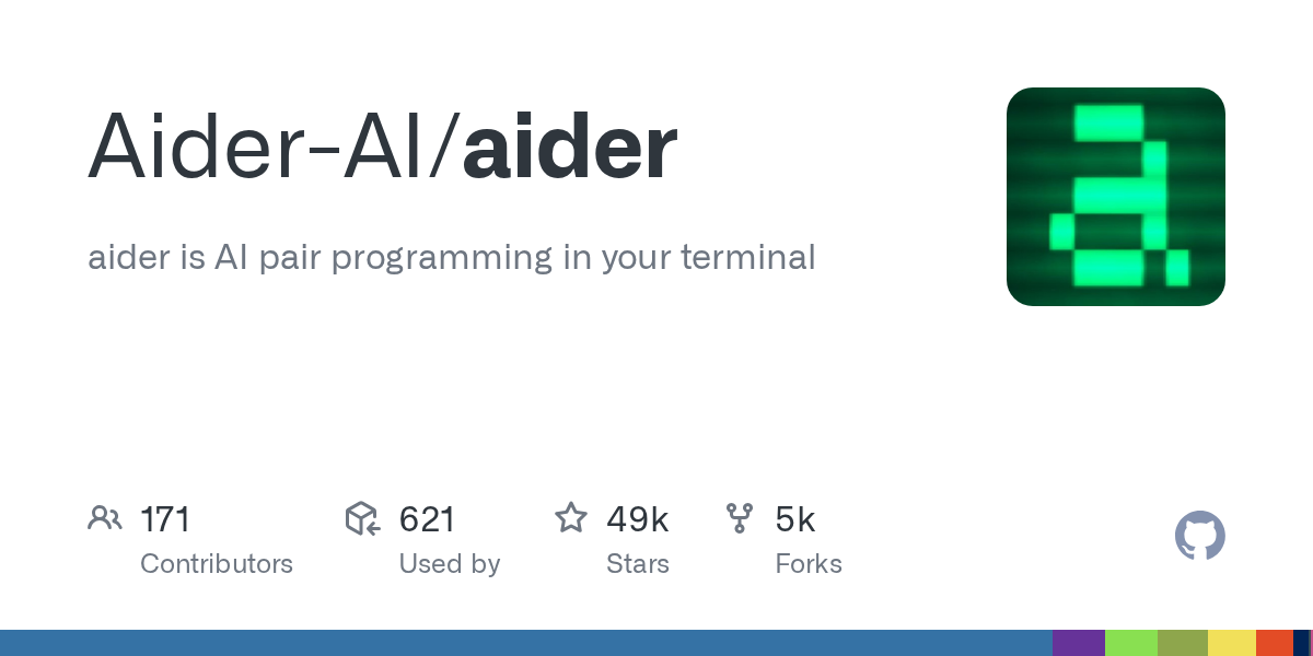 Aider terminal AI pair programmer