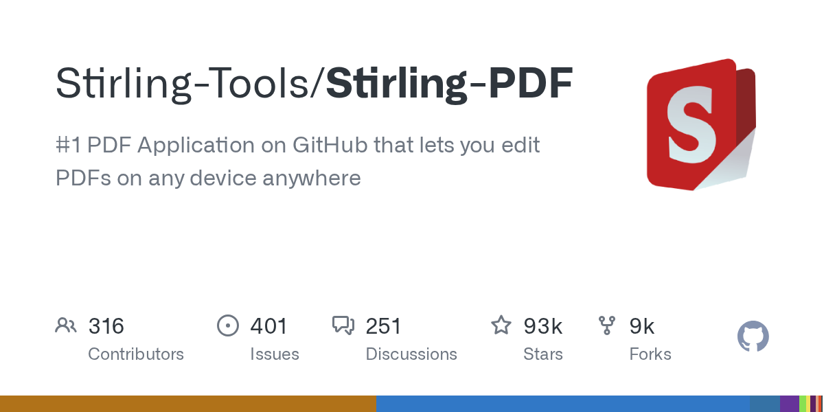 Stirling PDF self-hosted toolkit